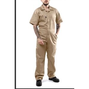 Kolossus Mens Sz S Deluxe Short Sleeve Cotton Blend Coveralls Workwear